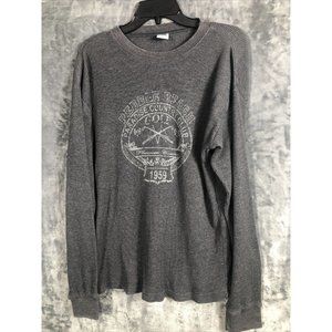 Pebble Beach Paradice Golf Club Course Gray Shirt Long-sleeve Men’s SZ Medium